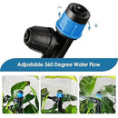 Drip Irrigation Emitters Fittings: Adjustable Irrigation Sprayer for 1/4 inch Drip Tubing Full Circle Vortex Stream Dripper on 5" Arrow Stake Barbed Locked Nuts Connectors (50 Pieces) by GreenHaven Gardens