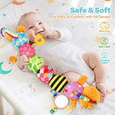 Baby Toys 0-6 6-12 Months, Sensory Musical Animal Stuffed Toy for Infant 0-3 3-6 Months, Tummy Time Toys with Mirror Crinkle Rattle, Plush Unicorn Cat Toy Gifts for 0 1 2 3 4 5 6+ Months Boys Girls by TinyTreasures Baby Boutique