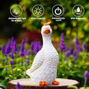 Goodeco Porch Goose Statue with Butterfly - Outdoor Garden Goose Decor for Yard, Unique Gifts for Mom & Garden Lovers (Off White) by CozyNest Decor