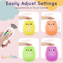 Lumipets Remote Control Silicone Night Light for Kids - Cat Design with 9 Soft Colors & Sleep Timer - Rechargeable, Battery-Operated Lamp for Bedroom | Baby Nursery, Toddler, Girls, Boys by TinyTreasures Baby Boutique