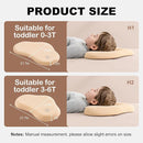 Reidio 1pc Toddler Silicone Pillow Breathable Toddler Pillow with Removable Cotton Pillowcase Kids Pillows for Sleeping Machine Washable (Rose, H1) by TinyTreasures Baby Boutique