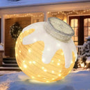 BRIGHTDECK Outdoor Christmas Ornaments, Lighted Pop-Up Outdoor Holiday Ball Decoration with 80 LED Lights, 8 Light Modes, Lighted Collapsible Holiday Decorations for Yard, Home(Beige) by CozyNest Decor