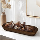 Royxen 8 Pack Dough Bowl for Candle, Wooden Dough Bowls Paulownia, Rustic Bowl Vintage, Bowls for Candle, 14.5 x 5.5 Inch, Brown by CozyNest Decor