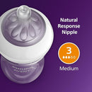 Philips Avent Natural Baby Bottles with Natural Response Nipples (Medium Flow, Flow 3), with Seahorse and Starfish Design, 9oz, 4-Pack, SCY903/68 by TinyTreasures Baby Boutique