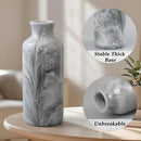Resin 3 Piece Vase Set, Farmhouse Decor, Home Decorative Vase, Vases for Your Kitchen, Bedroom, Office, Living Room, Bathroom, & Shelf Centerpiece Table Decorations, Grey by GreenHaven Gardens