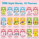 Toddler Girl Toys Talking Flash Cards, 296 Sight Words Speech Therapy Autism Learning, Montessori Educational Toys 1 2 3 4 5 Years, Gifts for Girls with Clear Sound & Thick Cards by TinyTreasures Baby Boutique