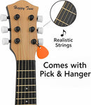 23" Acoustic Guitar, Kids 6 String Toy Guitar - Realistic Steel Strings - Beginner Practice First Musical Instrument for Children, Toddlers (Natural) by TinyTreasures Baby Boutique