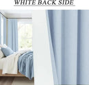 Nursery Curtains Girls Teen Boy Baby Blue Boho Blackout Drape Light Blocking Room Darkening Shade 72 Inch Length 2 Panel Linen Black Out Curtain for Bedroom Aesthetic Pretty Thermal Soundproof 72 Long by CozyNest Decor