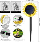 Outdoor Solar Lights, 2 Pack Led Solar Sunflower Lights, Stake/Wall 2-in-1 Waterproof Solar Garden Lights for Yard, Landscape, Fence, Patio, Driveway, Pathway, Backyard Decoration (Warm White) by GreenHaven Gardens