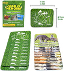 Menique Wild Animals Memory Matching Game – Spanish Edition – 80 Cards (40 Pairs) with Real Photos – Educational Game in Spanish for Kids and Adults – Includes Booklet by TinyTreasures Baby Boutique