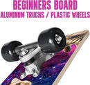 24 inch Rude Boyz Mini Cruiser Skateboard - Aluminium Trucks - Kids Skateboard Ages 5-8 Beginner - Skateboards for Kids by TinyTreasures Baby Boutique