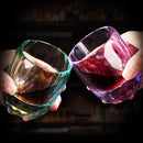 KAMMAK Crystal Whiskey Glasses Set of 2, 7oz Old Fashioned Glasses Stemless, Hand Blown Colored Cocktail Glasses, Engagement Gifts for Couples, Women, Men by CozyNest Decor