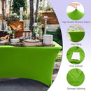 ABCCANOPY 6 FT Spandex Table Cover Stretch Fitted Wrinkle Resistant Tablecloth Reuse for Rectangular Folding Table Patry Event Wedding Banquet Protector Apple Green by CozyNest Decor