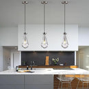 Modern Raindrop Pendant Lights, Kitchen Island Pendant Lights, Nickel Colored Brass Base Dining Room Light Fixture, and Interior Chandelier in The Living Room Hallway, Including The Bulb by CozyNest Decor