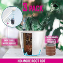 GARDENIX DECOR Self Watering Pots for Indoor Plants 3 Pack - Flower Pot with Water Level Indicator for Plants, Grow Tracking Tool - Self Watering Planter Plant Pot - Coco Coir - White by GreenHaven Gardens