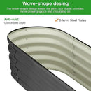 2 Pcs 4.5x2x1.5ft Oval Raised Garden Bed,Galvanized Raised Beds,Open-Ended Base Metal Raised Planter Beds,Garden Bed Outdoor,Planter Raised Boxes for Vegetables, Flowers,Tool-Free Asse,Gray by CozyNest Decor