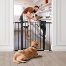 Babelio Baby Gate, 29-43" Auto-Close Easy Install Pet Gate, Extra Wide Walk Thru Child Safety Gate, 30" Tall Pressure-Mounted Metal Dog Gate for Doorways & Stairs, Black by TinyTreasures Baby Boutique
