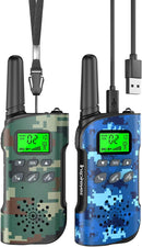 Walkie Talkies for Kids Rechargeable,Toys for Boys and Girls Ages 3-12, 2 Pack Long Range 2-Way Radios, Birthday Gifts,Christmas Stockings, Outdoor Play, Family Games, Hiking Camping Gear by TinyTreasures Baby Boutique