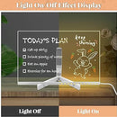 LED Note Board with Colors, Acrylic Dry Erase Board with Light,Stand as a Glow Memo Letter Board Note Glass Led White Board with 7 Pen for Office School Home (11.8 * 7.9in) by TinyTreasures Baby Boutique