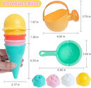 Baby Bath Toys for Kids Ages 1-3 6 PCS Ice Cream Toddler Bath Toys Mold Free Bathtub Beach Sand Pool Water Toys for 1 2 3 4 5 6 Years Old Girls Boys Gifts by TinyTreasures Baby Boutique