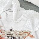 Custom Name Crib Bedding Set - Sika Deer & Fox Pattern, Personalized Nursery Bedding 3-Piece Set– Soft Blanket, Fitted Sheet, Changing Pad Cover – for Newborns Girls Nursery Gifts by TinyTreasures Baby Boutique