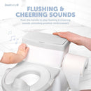 Real Feel 2-in-1 Potty with Wipes Storage, Flushing Sounds & Disposable Liners - Realistic Toilet - Easy to Clean & Assemble - Jool Baby (Gray) by TinyTreasures Baby Boutique