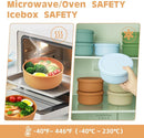 Silicone Food Storage Containers & Round Bowls with Lids - Meal Prep Containers for Kitchen Serving, Salad & Lunch - Airtight, Microwave/Fridge/Dishwasher Safe, BPA-Free, 24oz. (Grayish blue) by TinyTreasures Baby Boutique