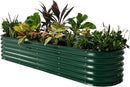 Vego garden Raised Garden Bed Kits, 17" Tall 9 in 1 8ft X 2ft Metal Raised Planter Bed for Vegetables Flowers Ground Planter Box-British Green by GreenHaven Gardens