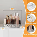 Lazy Susan Organizer Turntable 10", 360 Rotating Spice Rack Lazy Susan for Cabinet Dining Table Top Countertop Pantry Kitchen Cupboard Vanity Bathroom Refrigerator White by CozyNest Decor