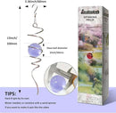 Gazing Ball Spiral Decorative Wind Spinner Sun Catcher 11inch Tail and 2 inch Glass Orb. Indoor Outdoor Garden Decoration Wind Sculptures-13 inch Height (Purple) by GreenHaven Gardens