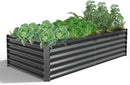 A ANLEOLIFE 6X3X1.5 ft Galvanized Raised Garden Beds Outdoor, Rectangular Metal Planter Box for Planting Vegetables Flowers Herb, Anti-Rust & Easy-Setup, Quartz Grey by GreenHaven Gardens