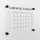 Personalized Clear Acrylic Calendar for Wall, Calendar Whiteboard for Wall, Dry Erase Calendar for Wall, Wall Calendar Organizer System for Home (Block, Black, 14"W x 11"H) by TinyTreasures Baby Boutique