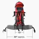 ClevrPlus Cross Country Baby Backpack Carrier, Red, Toddler Hiking Backpack with Comfortable Seat, Adjustable Straps & Belt, Foldable Frame Lightweight Large Capacity Child Carrier for Outdoor by TinyTreasures Baby Boutique