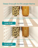 SONGMICS Magnetic Spice Rack for Refrigerator, Set of 4, 2 Large and 2 Small Kichen Magnetic Shelves for Microwave, Washing Machine, Spice Organizers, No Drilling Needed, Cream White UKCS061W01 by CozyNest Decor