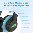 EarFun K4 Kids Bluetooth Headphones, Wireless Headphones with LED Lights, 74/85/94dBA Volume Limited, Built-in Mic, 90H Playtime, Bluetooth 5.4 Over Ear Headphone for iPad/Tablet/School, Dark Black by TinyTreasures Baby Boutique