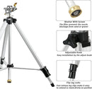STYDDI Heavy Duty Impact Sprinkler on Tripod Base, Extra Tall Metal Pulsating Telescoping Tripod Sprinkler for Large Area, Yard, Lawn, Garden, Waters up to 90 Ft. Diameter, Legs Extends Up to 50-inch by GreenHaven Gardens