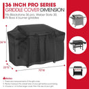 Unicook 70 Inch Griddle Grill Cover for Blackstone 36 Inch ProSeries, Heavy Duty Waterproof Large Flat Top Grill Cover with Sealed Seam, Compare to Blackstone 5005, 5482, Black by GreenHaven Gardens