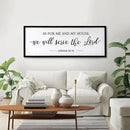 As for Me and My House We Will Serve the Lord Wall Decor - 40" x 15" Large Rustic Family Living Room Wood Framed Home Sign Joshua 24 15 Christian Bible Verse Plaque Hanging Wall Art(Black) by CozyNest Decor