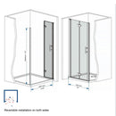 31-30"x 72" Bifold Shower Door, 1/4" (6mm) Tempered Glass by HouseOfZazla