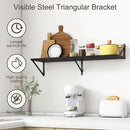 36"W x 10"D Floating Shelves, 10 Inch Deep Black Floating Shelves, Farmhouse Rustic Deep Wall Shelves for Home Decor, Wide Large Floating Shelf for Bathroom, Living Room, Kitchen, Study Room by CozyNest Decor