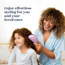 Crave Naturals Biggie Glide Thru Hair Brush - Detangler Brush for Curly, Straight, Wet or Dry Hair - Gentle Detangling Brushes for Adults, Kids, Toddlers - Hair Accessories for Women, 8.4"x3.4" - Pink by TinyTreasures Baby Boutique