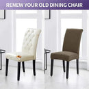 Joccun Chair Covers for Dining Room Set of 4,Dining Chair Slipcovers Stretch Dining Room Chair Covers Seat Protector,Washable Parsons Chair Cover for Home,Hotel,Banquet(Fossil,4 Pack) by CozyNest Decor