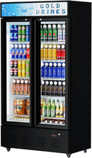 30 Cu.ft. Commercial Beverage Refrigerators Glass Door Refrigerator Upright Display Cooler with Soft LED Light and Adjustable Shelves for Restaurant Grocery Stores Home by CozyNest Decor
