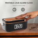 LOVME Alarm Clock Bluetooth Speaker for Bedroom, Bluetooth Stereo Sound Speaker, Fast 15W Wireless Charger, Dimmer, Night Light for Heavy Sleepers, Gift Set, Bedside(Black) by TinyTreasures Baby Boutique