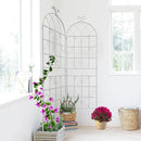 Metal Garden Trellis Rustproof Trellis for Climbing Plants Outdoor Flower Support Butterfly Deco (Cream White-4 Pack, 71"x19.7") by GreenHaven Gardens