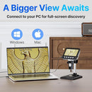 Coin Microscope, 4.3" LCD USB Digital 1000X Coin Magnifier with 8 Adjustable LED Lights, 1080P PC View Compatible with Windows/MacBook for Adults Kids by TinyTreasures Baby Boutique