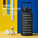 64oz,100oz,128oz Large Motivational Water Bottle with Time Marker, Leakproof & BPA Free Half Gallon Big Water Bottle with Straw Handle Tritan Frosted Water Jug for Gym,Fitness,Outdoor Sports by CozyNest Decor