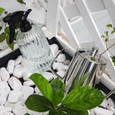 OFFIDIX Watering Can for Indoor Plants,Long Spout Metal Stainless Steel 21 oz/600 ml Watering Can with 14 oz/400ml Glass Plant Mister Spray Bottle for House Plant Bonsai by GreenHaven Gardens