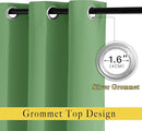 NICETOWN Insulated Blackout Curtains and Drapes - Microfiber Energy Saving Thermal Insulated Solid Grommet Blackout Draperies for Kitchen (1 Pair, 52 inches by 54 Inch, Forest Green) by TinyTreasures Baby Boutique