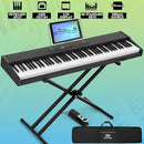 MUSTAR Digital Piano 88 Key Weighted with Stand, 88 Key Semi Weighted Keyboard Piano MEP-900, Portable Electric Piano Keyboard 88 Keys with Bluetooth Connection, Case, Sustain Pedal, MDF, Black by TinyTreasures Baby Boutique